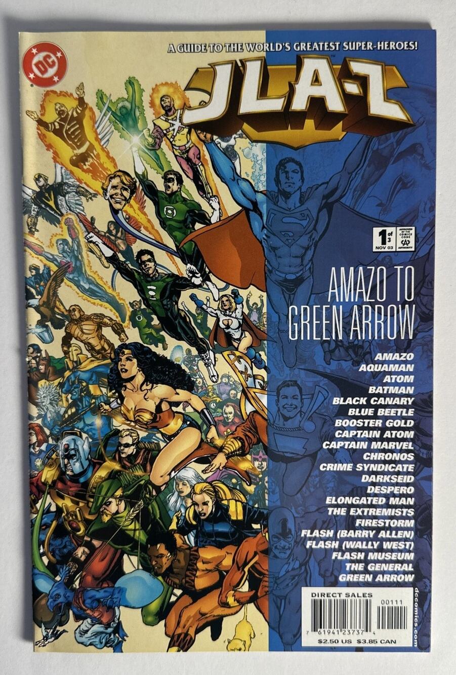 JLA-Z, Justice League America (DC Comics, Nov 2003) #1 of 3 (NM) Superhero Guide